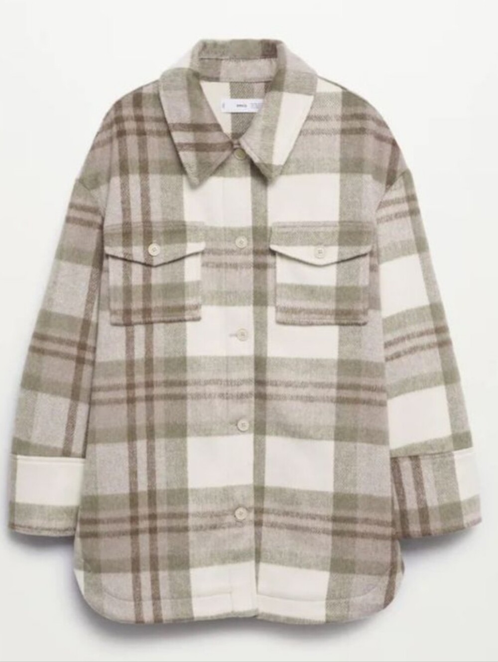 Mango Oversized Check Shacket XS/S